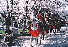 甲斐の勝山やぶさめまつり（流鏑馬）