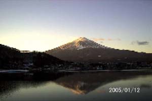 富士山ライブカメラ1年間の記録（河口湖湖畔から）