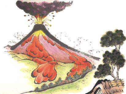 富士山の「カマ岩」が燃える