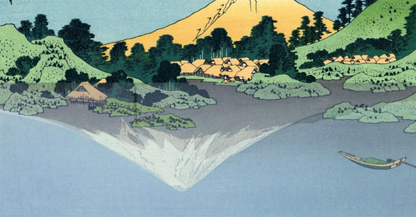 葛飾北斎の甲州三坂水面(富嶽三十六景)の解説 - 富士山はどの場所の