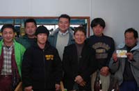 施工職人さんと清水国明さん