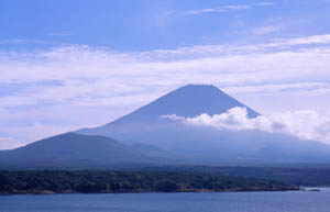本栖湖から富士山