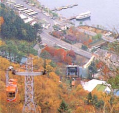 河口湖天上山公園カチカチ山ロープウェイ